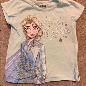 Disney Frozen II Elsa Light Blue 'I'm the Big Sister' Tee